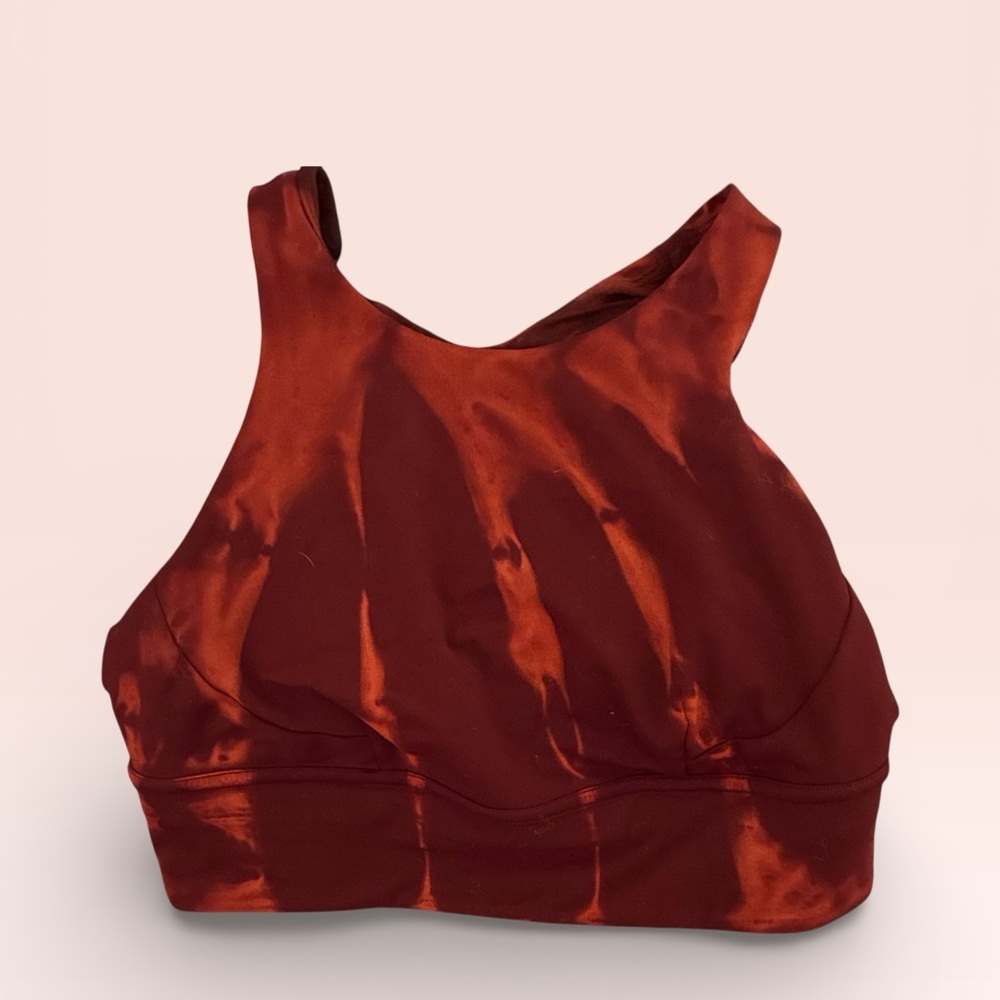 Lululemon Vibrant tye dye Red Racerback Women's Sports Bra -‎ small - Picture 3 of 4
